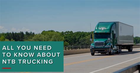 NTB Trucking - Tipp City, OH: we