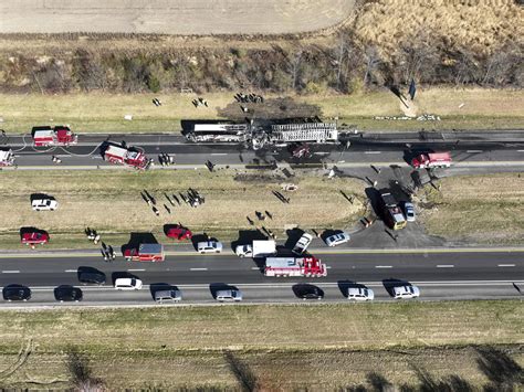 NTSB at scene of deadly Ohio interstate crash involving busload of high school students