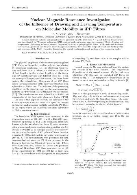 Nuclear Magnetic Resonance Investigation of the Influence of Drawing ... - wintechmobiles.com