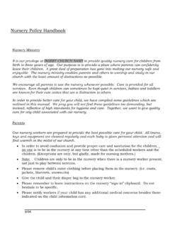 Nursery Guidelines and Procedures Handbook - raincitystudios.com