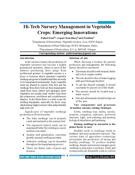 Nursery Management in Vegetable Crops - Agri Farming - raincitystudios.com