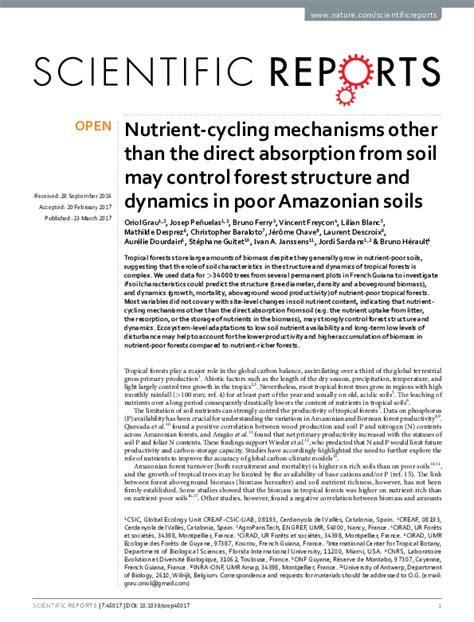 Nutrient-cycling mechanisms other than the direct absorption from soil ... - raincitystudios.com