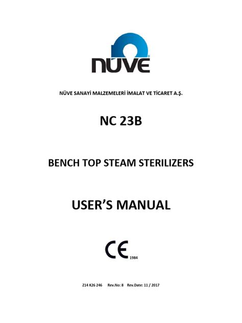 NUVE NC 23B USER MANUAL Pdf Download ManualsLib.