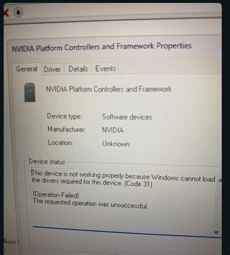NVIDIA Platform Controllers and Framework device is not working