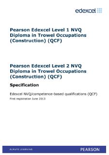 NVQ and competence-based qualifications Trowel Occupations