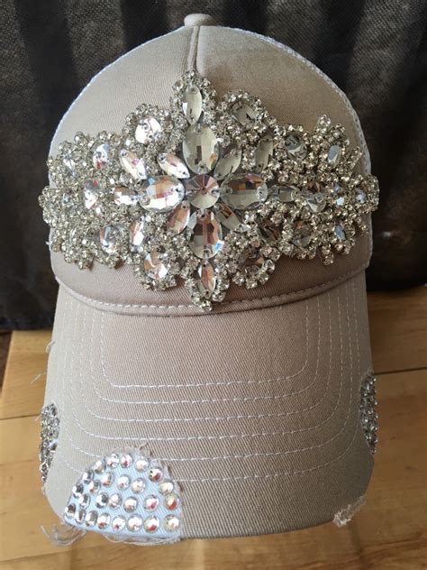 NWT Crystal Rhinestone Patch Applique Womens Fashion Visor Hat …