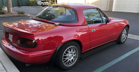 Na miata for sale near me. 2016 Mazda MX-5 MiataClub Convertible. $23,990. fair price. $635 Below Market. 13,339 miles. No accidents, 1 Owner, Personal use only. 4cyl Automatic. Carvana - Richmond (11 mi away) Home delivery*. 