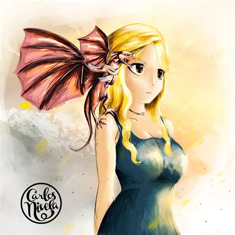 NaLu lucy is like the dragon queen from game of thrones and Natsu is like one of her dragons 3