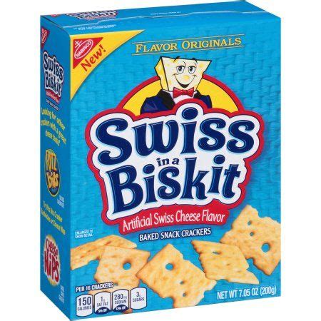 Nabisco - Swiss In A Biskit calories, carbs & nutrition facts ...