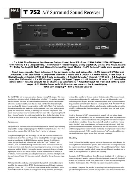 Nad t752 surround sound receiver original owners manual. - The elder scrolls online templar leveling guide.