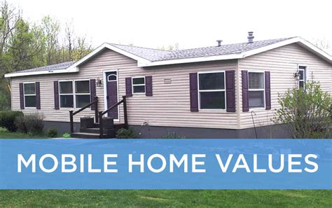 The Kelley Blue Book does not offer any value for manufactured homes, but the NADA Blue Book does. If one goes to NADAGuide.com, a $20.00 fee will allow access to such figures, which many people are attempting to acquire even now. Average totals range from around $57,000.00 to $83,000.00, but each manufactured home will be different in value ...