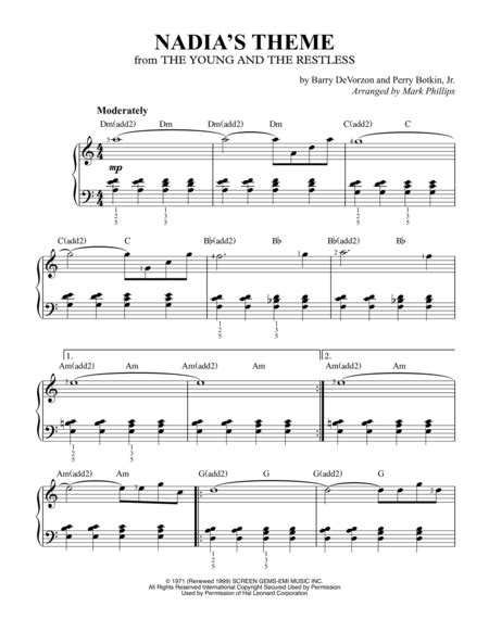 Nadia Theme Sheet Music - lia.erc.gov.ph