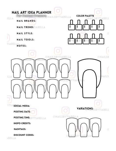 Nail Art Template Square