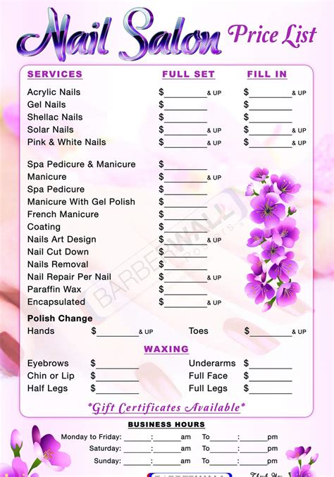 Nail Salon With Prices