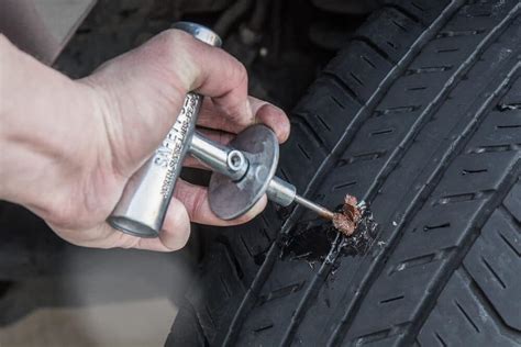 Nail in tire repair. Feb 29, 2020 · How to plug and repair a flat tyre / tire in 10 MINUTES. This DIY method is the easiest and fastest way to fix a flat tire / tyre caused by a screw or nail w... 
