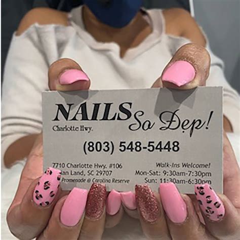 Nails so dep indian land sc. Nails So Dep! Indian Land, South Carolina. Looking for part-time and full time front desk receptionists. Salary $14/hours. Please call for more information (803) 548-5448. 