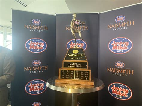 Published: Mar. 29, 2023 at 1:48 PM PDT. DALLAS, Texas (KWQC) - Caitlin Clark was named the 2023 Jersey Mike’s Naismith College Player of the Year. The award is presented annually to the most .... 
