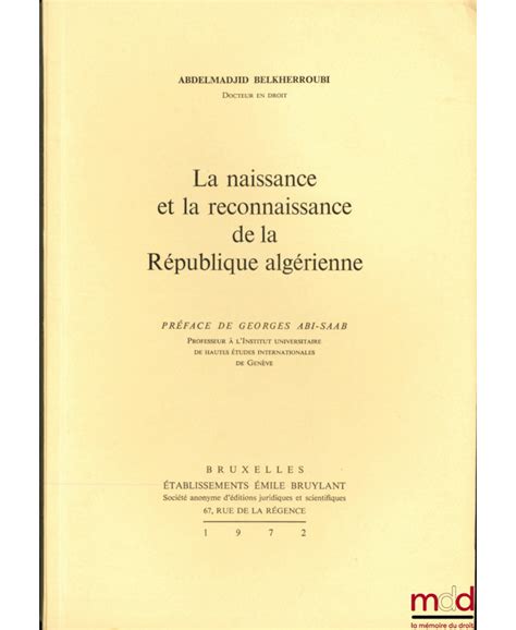 Naissance et la reconnaissance de la république algérienne. - Handbook of sports medicine and science the female athlete olympic handbook of sports medicine.