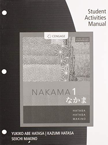 Nakama 1 2nd edition student manual. - Unit 4 describing substances worksheet 1 key.
