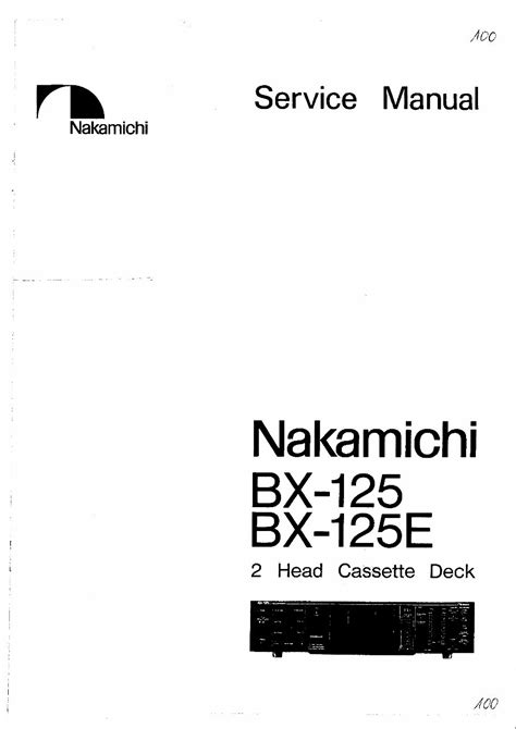 Nakamichi bx 125 bx 125e service manual. - Kawasaki w800 workshop manual free download.