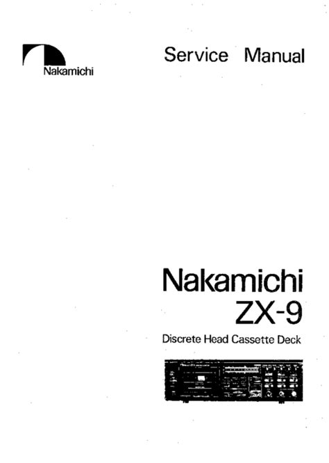 Nakamichi zx 9 original service manual. - Słowianie zachodni na bałtyku w vii-xiii wieku..