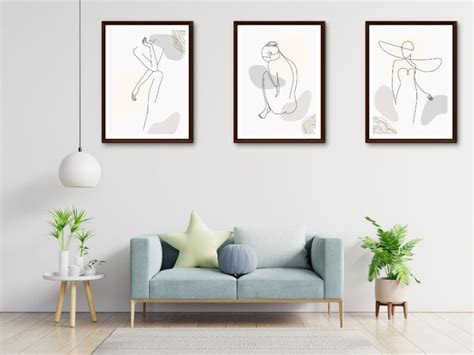 Naked Woman Body Line Drawing Set of 3 Simple Modern - Etsy