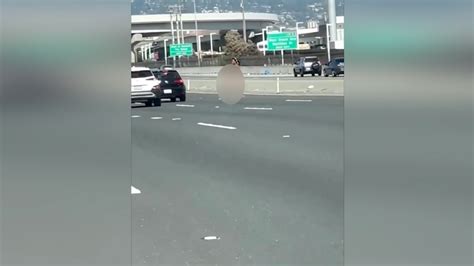 Naked motorist arrested following reports of shooting near Bay Bridge toll plaza