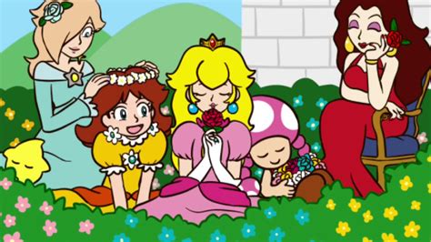 Naked peach and daisy. Peach, Daisy and Rosalina smiled at each other's most intimate parts, staring at each other's naked breasts and vaginas. Peach entered the bedroom with Daisy and Rosalina following. After drying off, Peach and Daisy started kissing and fondling each other while Rosalina got between their vaginas and licked away their juices, pushing apart their ... 