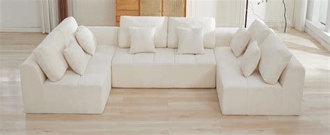 Naked sofa.  The modular design features an L-shaped configuration with s...