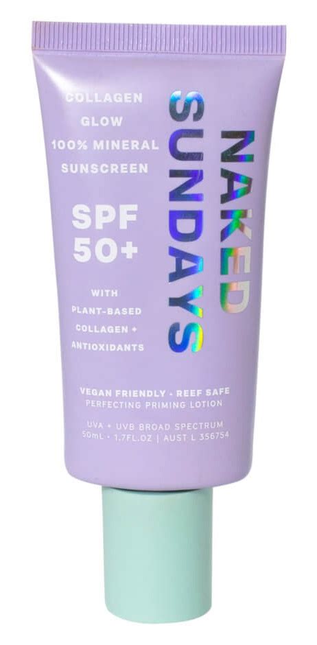 Naked sundays. SPF50+ 100% Mineral Glow Lotion Jumbo 80mL DUO. $85.00 $100.00. Add to cart. *Excluded from promotions and discounts. Welcome to a new era of SPF re-application with our SPF50+ Glow Mist Top Up Spray Bundle! This award-winning unique formula is completely invisible and packed with native Australian botanical extracts. 
