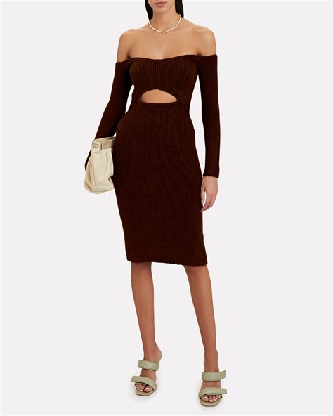 Nala Off-The-Shoulder Brushed Knit Dress - INTERMIX®