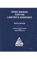 Nals basic manual for the lawyers assistant 9th edition. - 2002 town and country owners manual lx.