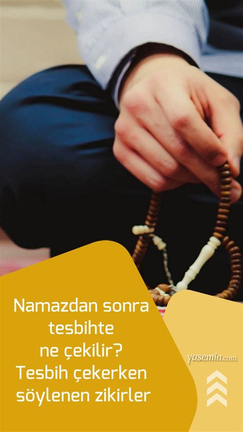 Namazdan sonra tesbih