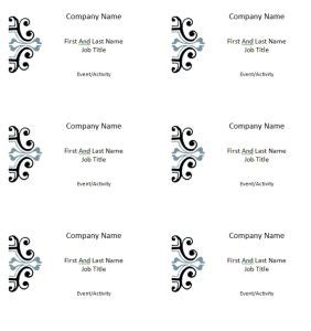 Name Badge Card Template Excel PDF Formats