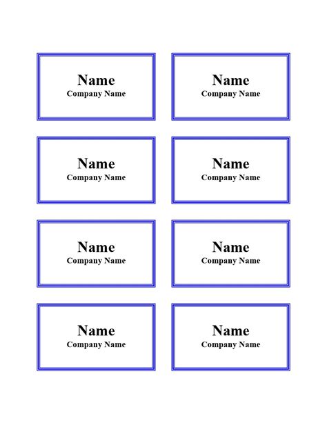 Name Badge Template Word Free Download