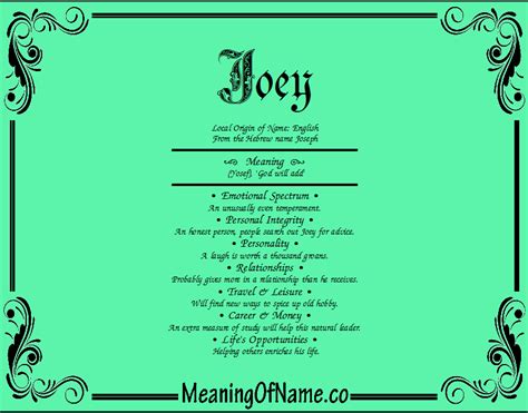 Name Joey Meaning, Origin etc. - Both - Baby Name Joey