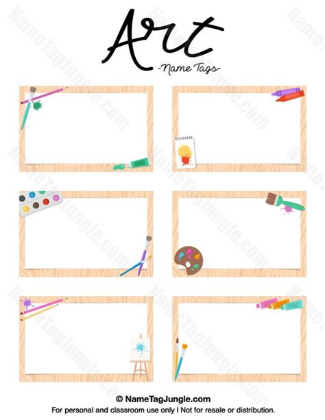 Name Tags Printable Arts Arts