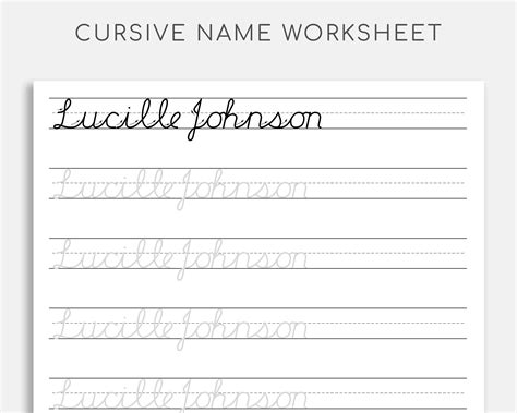Name Tracing Cursive