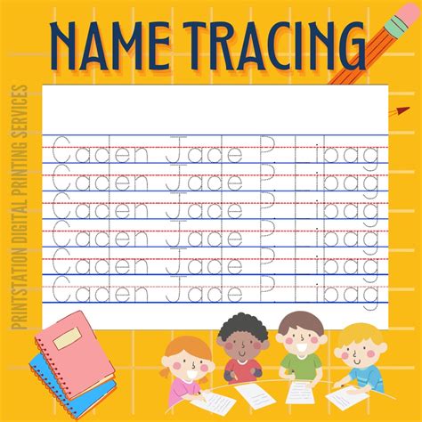 Name Tracing Pad Alphabet Tracing Cursive Practice Writing Name