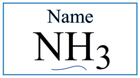 Name of nh3. The IUPAC name of the given compound should be: Tetraaminedichloroplatinum (IV) tetrachloroplatinate (II) Firstly, we write the name of the cationic part of the coordinate compound i.e. [Pt (NH3)4Cl2]: Here, the ligands are Amine and Chloride. Since, there are 4 amine groups we’ll name it as tetraamine and 2 chloride groups will be named as ... 