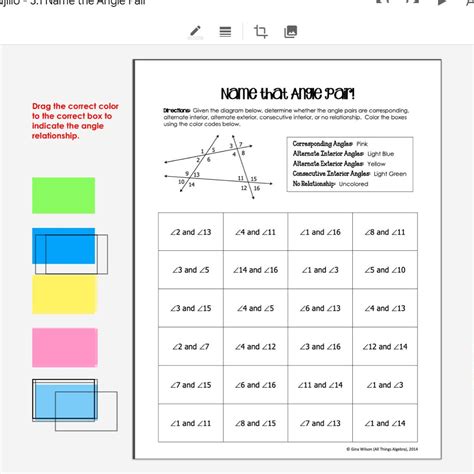 Name that angle pair color worksheet answer key. Things To Know About Name that angle pair color worksheet answer key. 