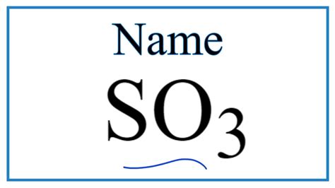 Name the compound so3. Jan 20, 2022 · In this video we'll write the correct name for KClO3. To write the name for KClO3 we’ll use the Periodic Table and follow some simple rules.Because KClO3 has... 