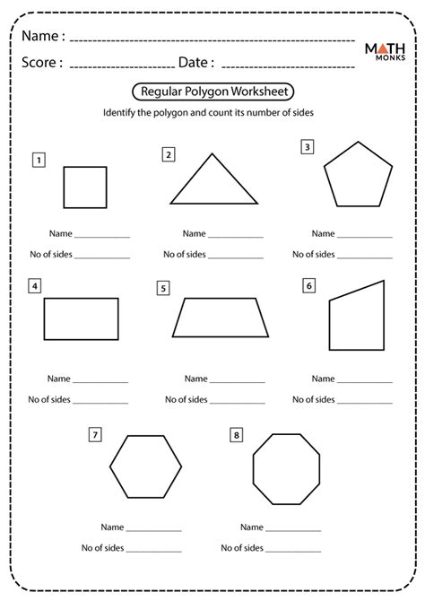 Naming Polygons Worksheet Pdf