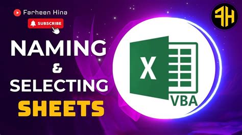 Naming and Selecting Sheets in Excel VBA YouTube