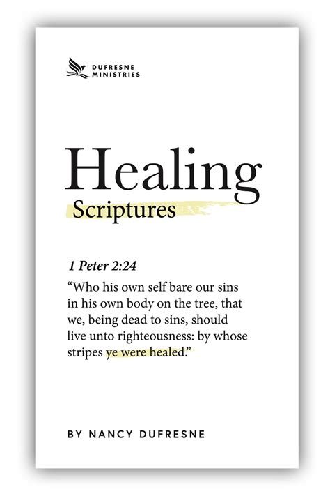 Scriptures on Faith and Healing. To reinforce ou