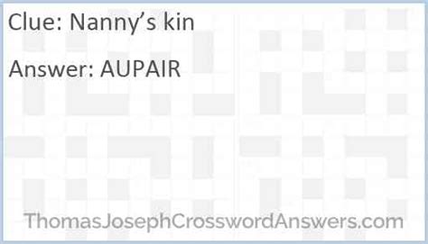 Answers for nanny kin crossword clue, 6 letters.