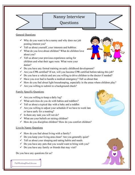 Nanny Course Interview Questions