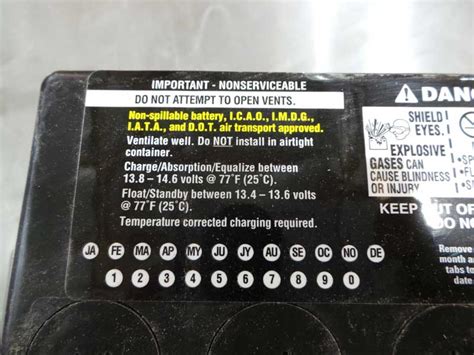 Napa Battery Date Code Guide