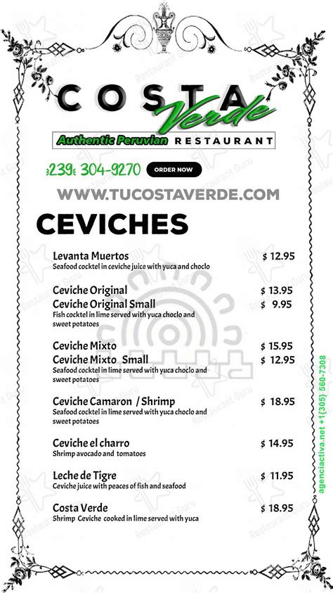 Naples Costa Verde Peruvian Restaurant, Naples - Menu, Reviews (150)