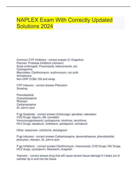 Naplex website.  The handbook is updated for the current NPLEX administration.  Try the...